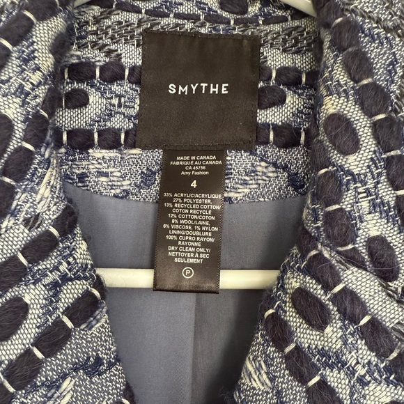 SMYTHE Cropped Tweed Jacket with Gold detail - Picture 2 of 4